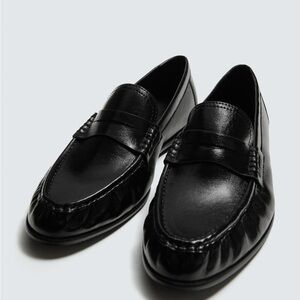 Zara Black Penny Loafers